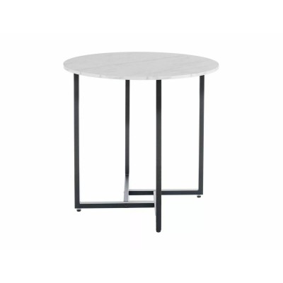 Стол обеденный SIGNAL ALTO II белый мрамор/черный 80